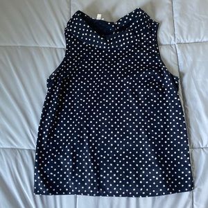 Talbots medium petite polka dot sleeveless top